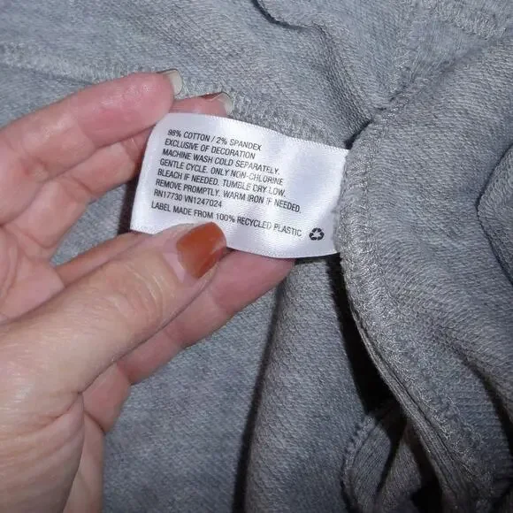 Joy Lab Gray Fleece High-Rise Drawstring Stretch Shorts XL - Picture 4 of 5